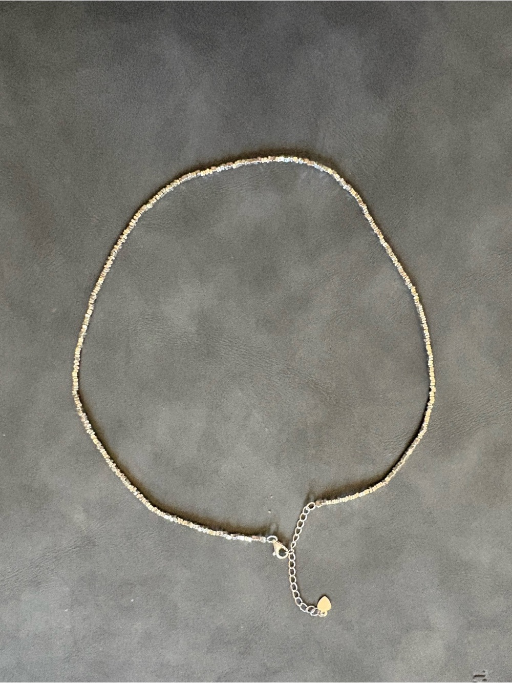 Delicate Silver Beaded Women's Necklace - Minimal Layering Chain